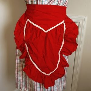 Vintage 60's Heart Shaped Apron